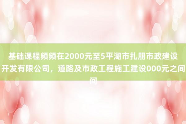 基础课程频频在2000元至5平湖市扎朋市政建设开发有限公司,道路及市政工程施工建设000元之间
